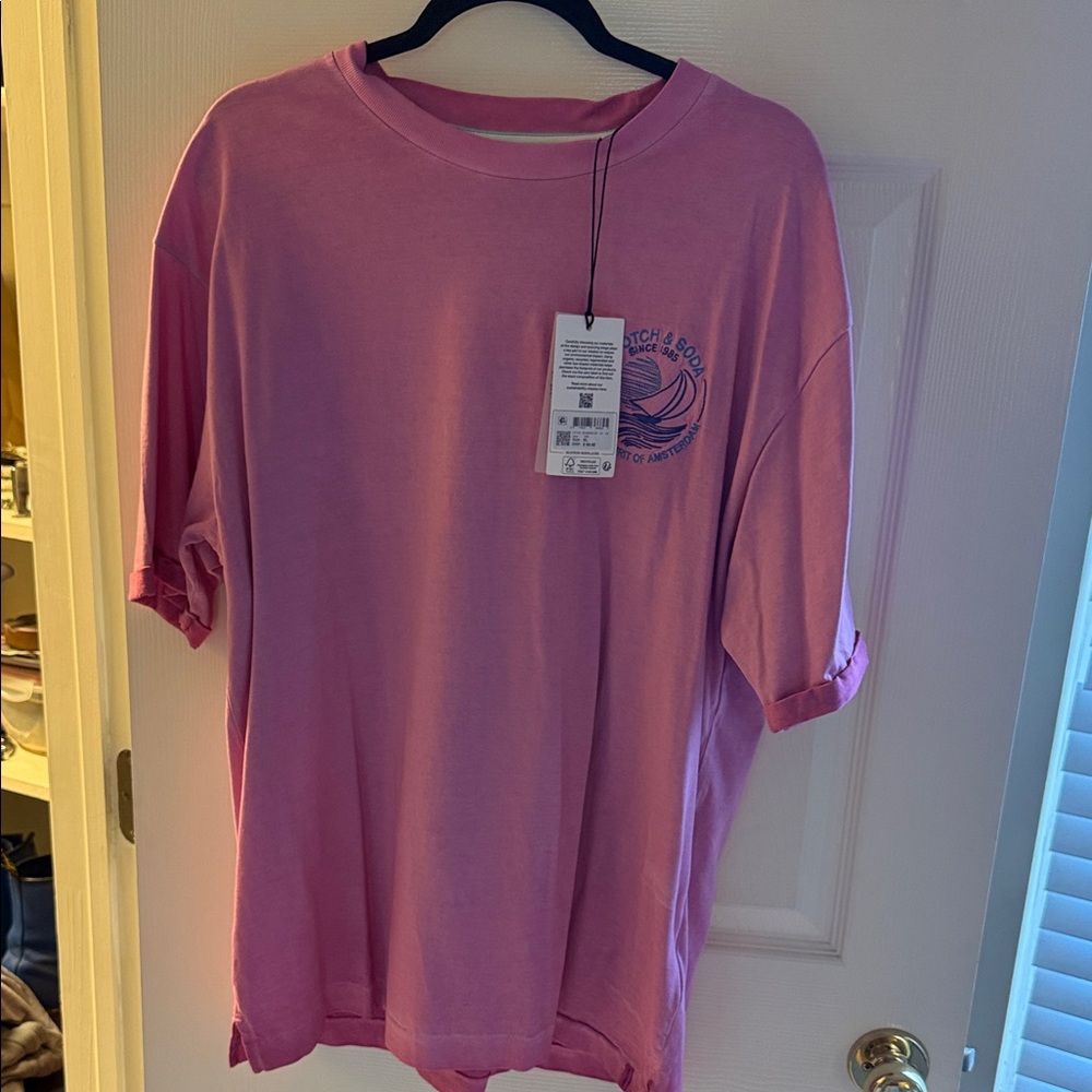 Scotch & Soda Pink Short Sleeve Tee
